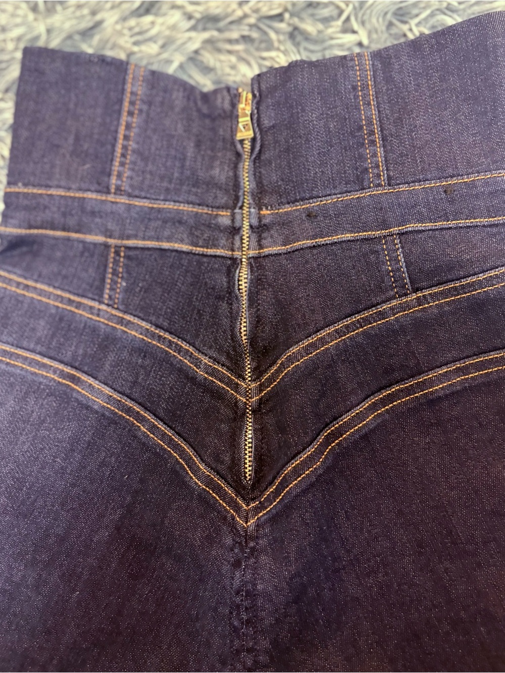 🔺GUESS High Rise Gold Button Wide Leg Jeans Size 26 - Picture 6 of 10